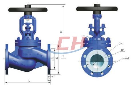 不銹鋼波紋管截止閥結構圖
